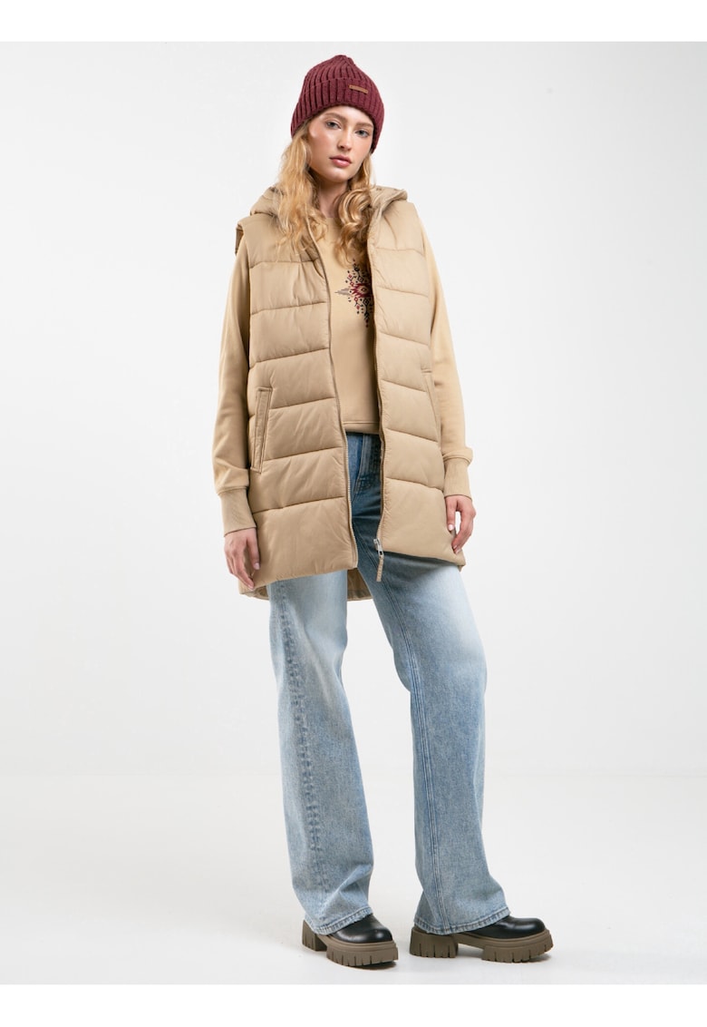 Vesta dama  Pavla - bej - material sintetic