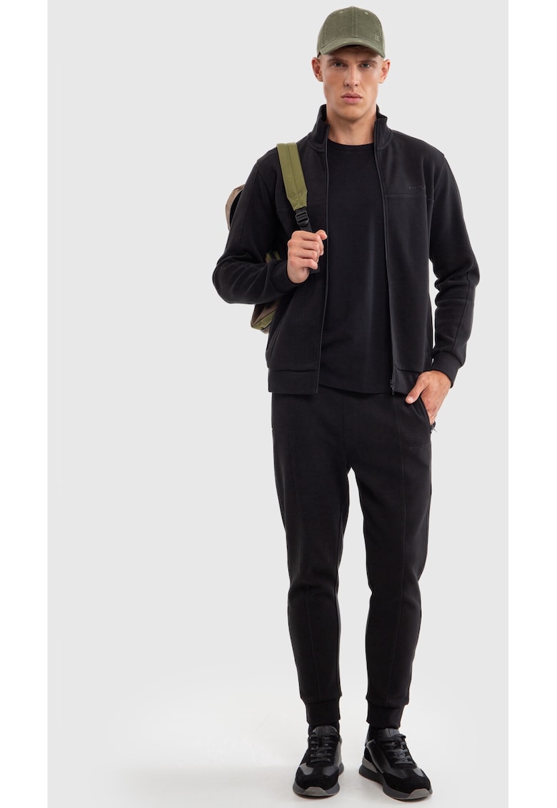 Bluzon cu fermoar din material pique WLADOR 906