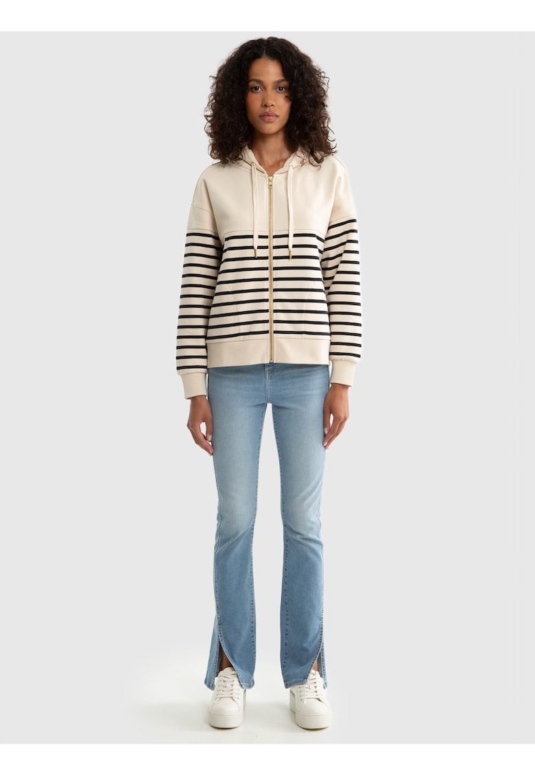 Hanorac cu fermoar in dungi SELINA ZIP 103