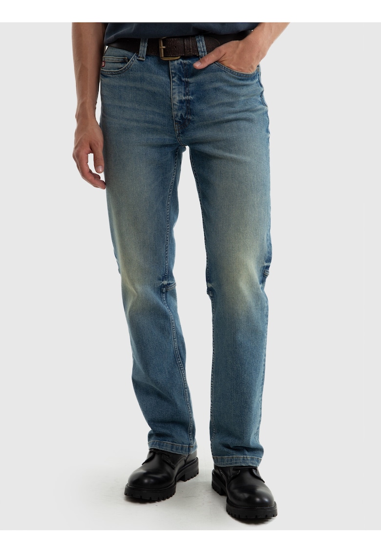 Blugi drepti cu aspect decolorat Colt 374