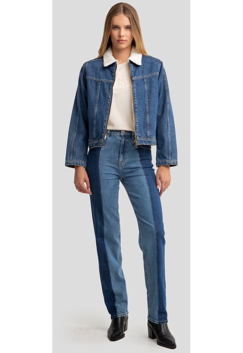 Jacheta din denim Freya 768 - Bleumarin