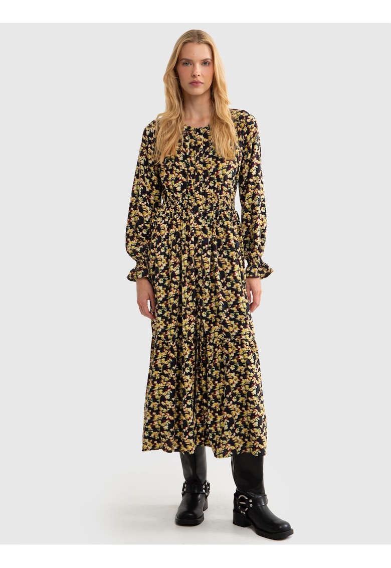 Rochie evazata cu imprimeu floral Tosa - Multicolor