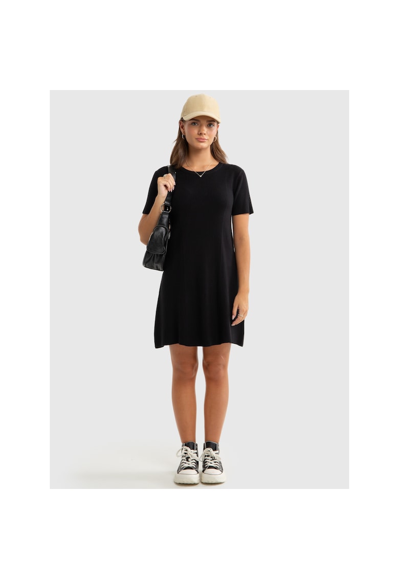 Rochie mini tip tricou Maxinara - Negru