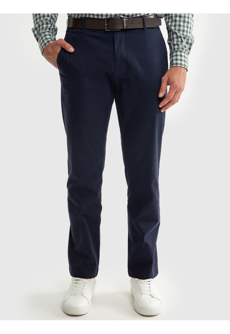 Pantaloni cu croiala dreapta Trevor - Bleumarin