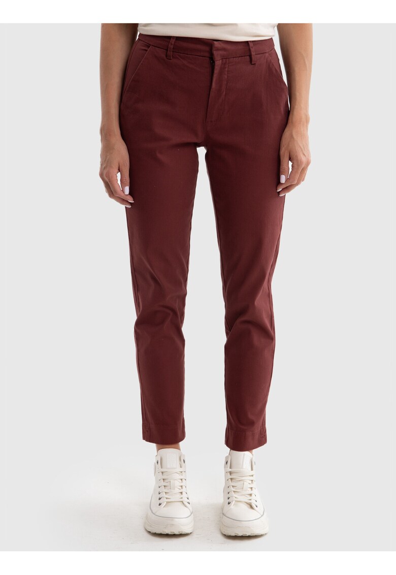 Pantaloni chino Danai - Visiniu