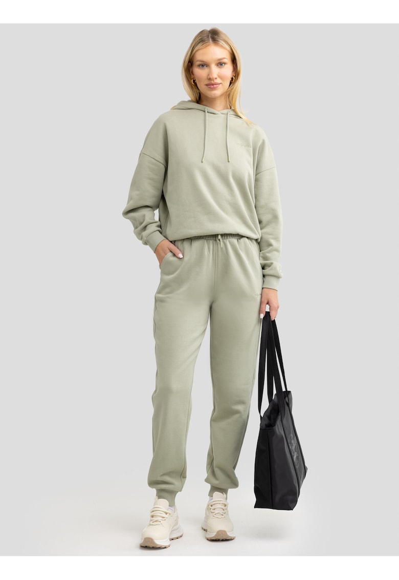 Pantaloni sport cu buzunare oblice - Verde