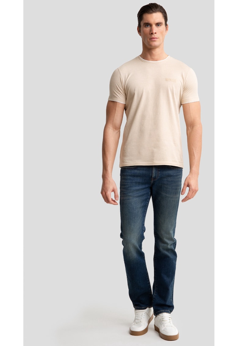 Tricou din bumbac cu detaliu logo brodat Fredris