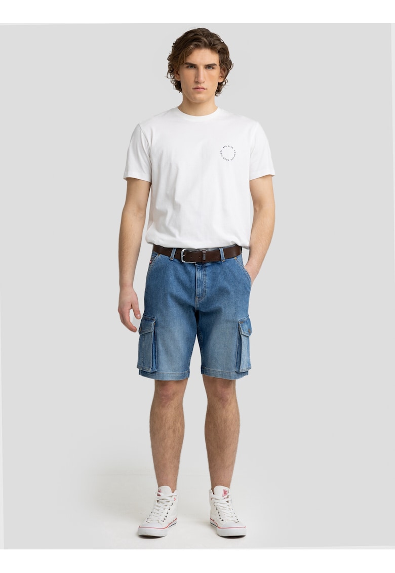 Bermude cargo din denim Morris 418