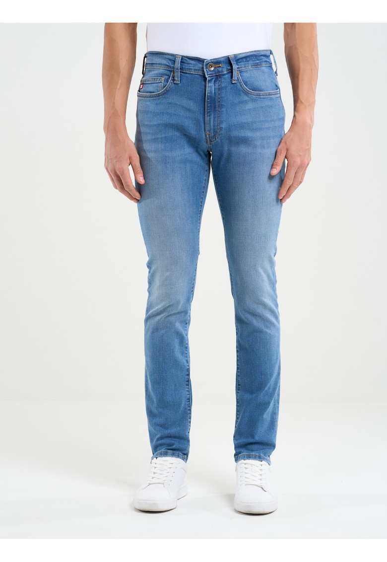 Blugi barbati Terry 133 - conici - talie joasa - denim deschis