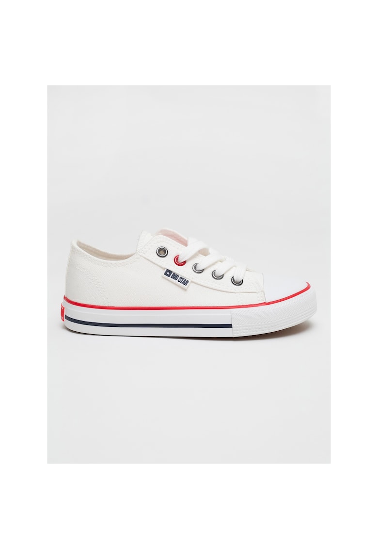 Tenisi din panza cu varf intarit - Alb