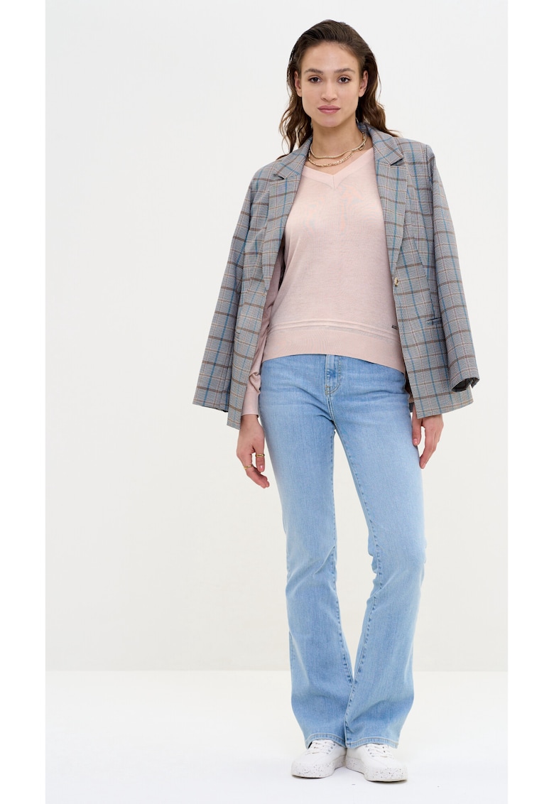 Bluza cu decolteu in V si maneci bufante Simona