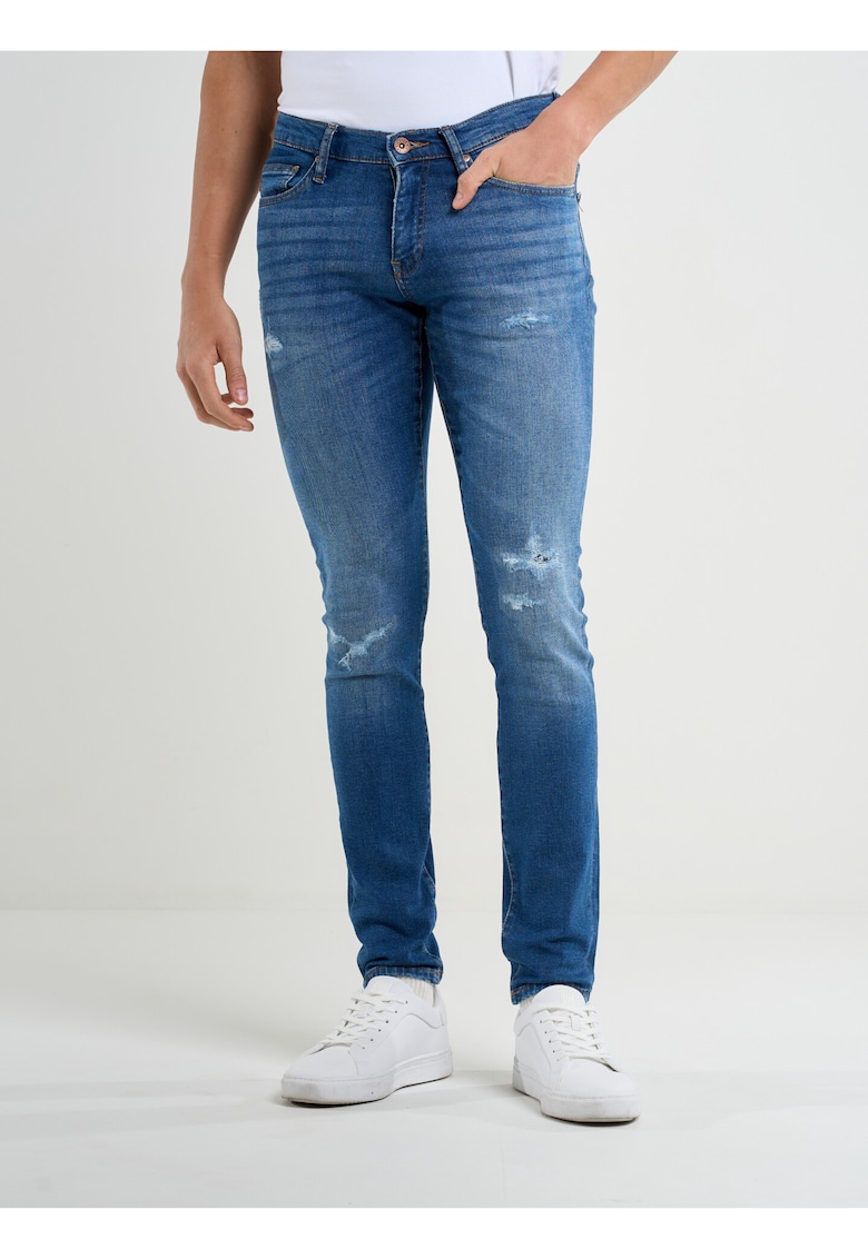 Blugi skinny cu detalii deteriorate Deric