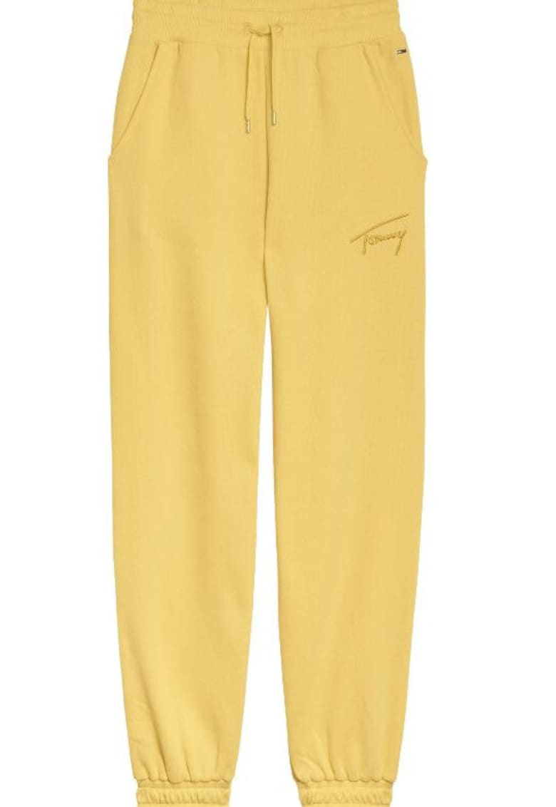 Tommy Jeans Pantaloni de trening - Bumbac - Galben - Galben