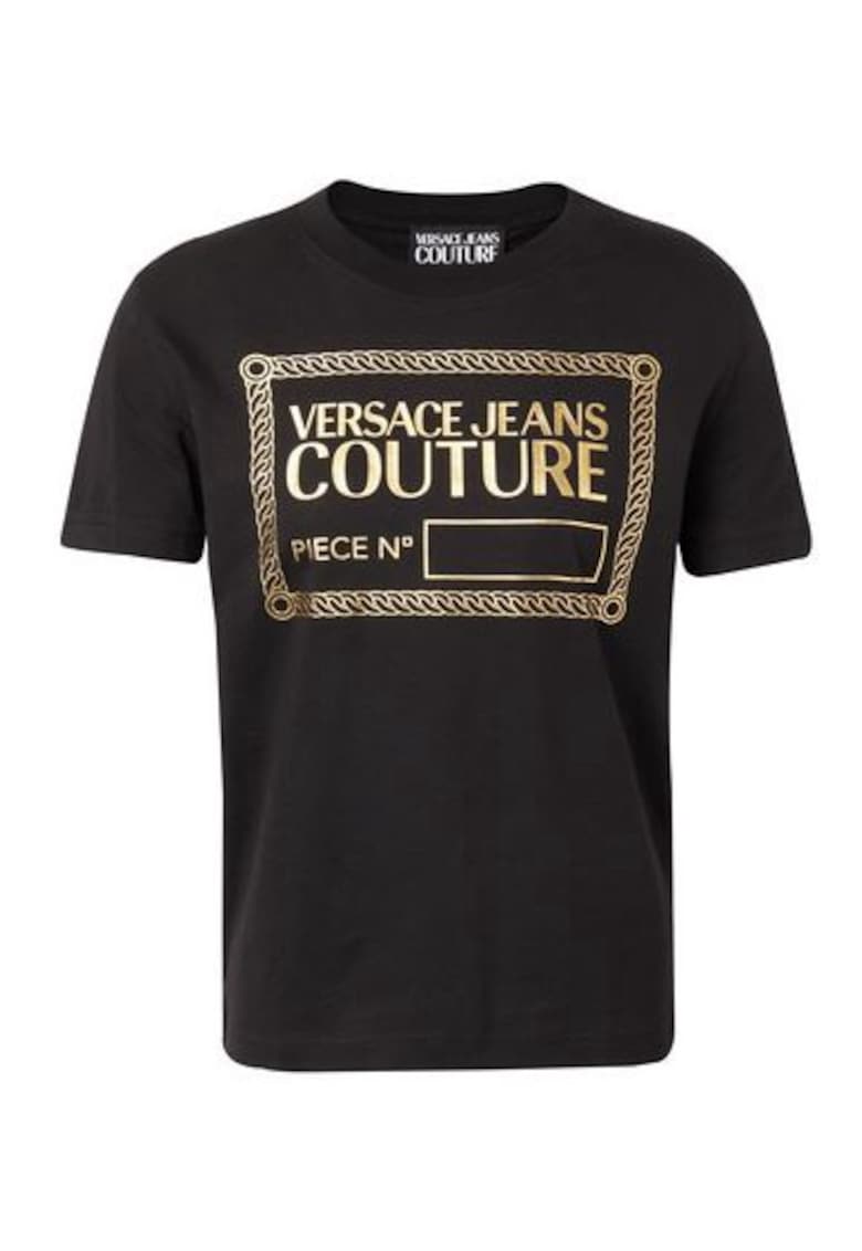 Versace Jeans Tricou cu imprimeu logo 72HAHT17 CJ00O G89
