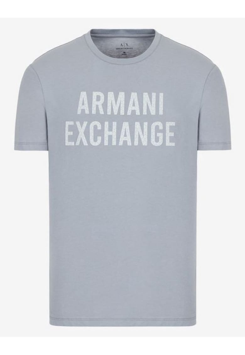 Armani Exchange Tricou regular fit cu imprimeu logo - Gri