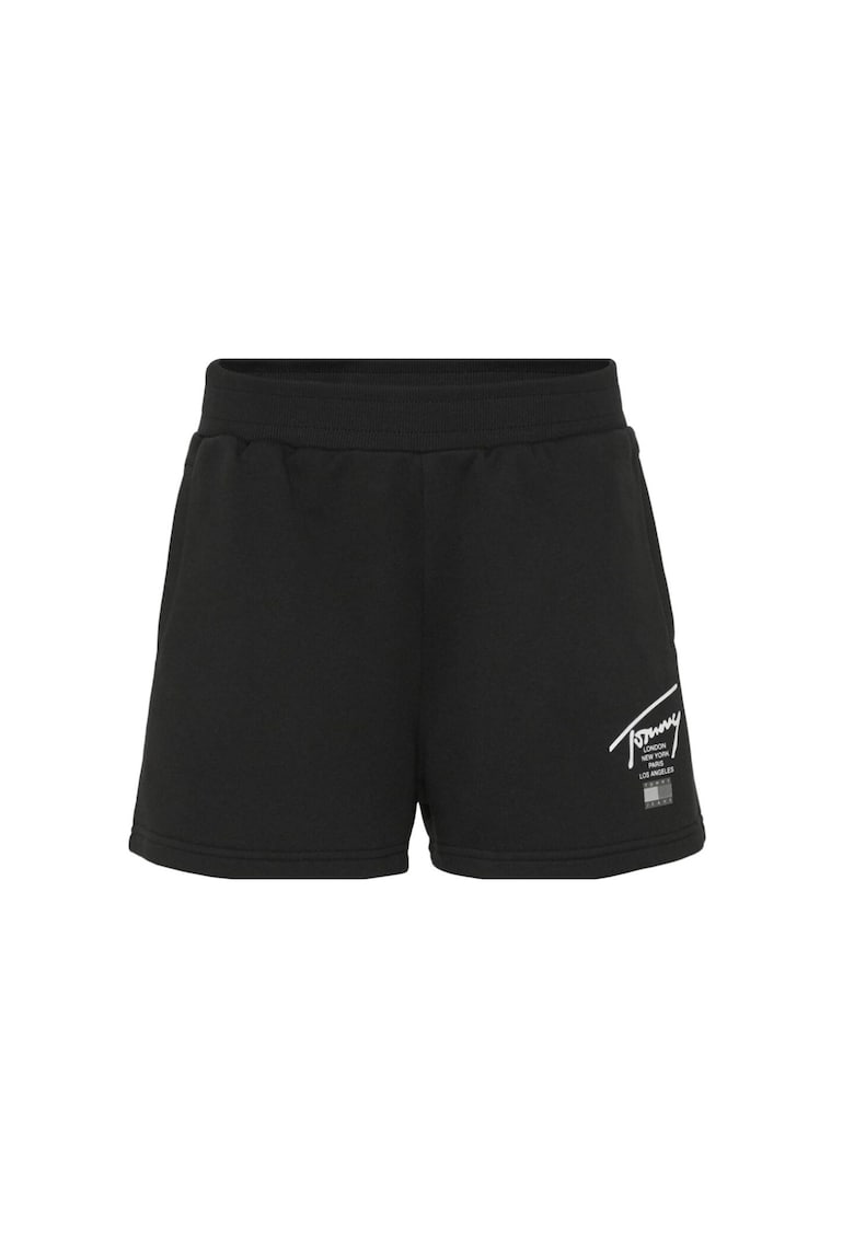 Tommy Jeans Pantaloni scurti din amestec de bumbac cu talie elastica -
