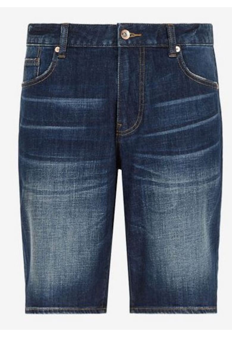 Armani Exchange Pantaloni Scurti Din Denim Cu Talie Medie