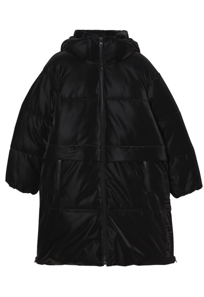 Geaca supradimensionata cu gluga si buzunare