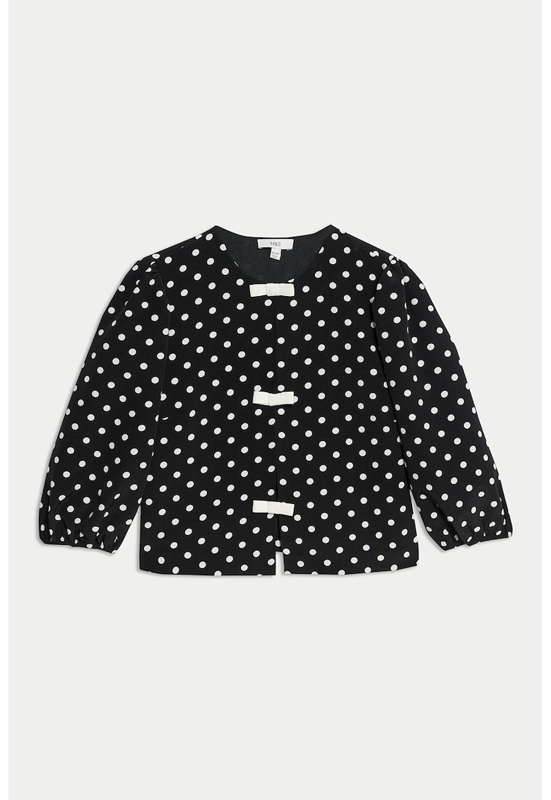 Bluza cu maneci bufante si buline