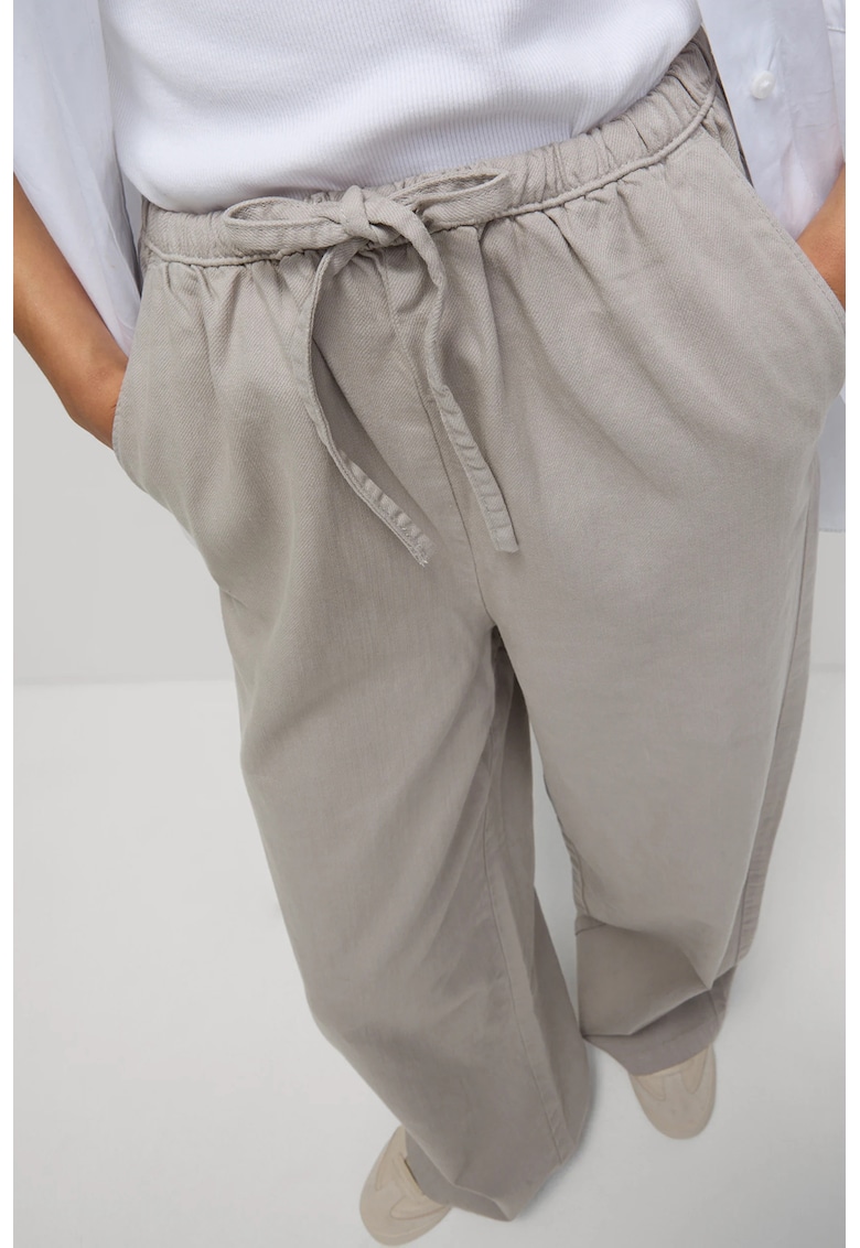 Pantaloni din amestec de lyocell cu snur