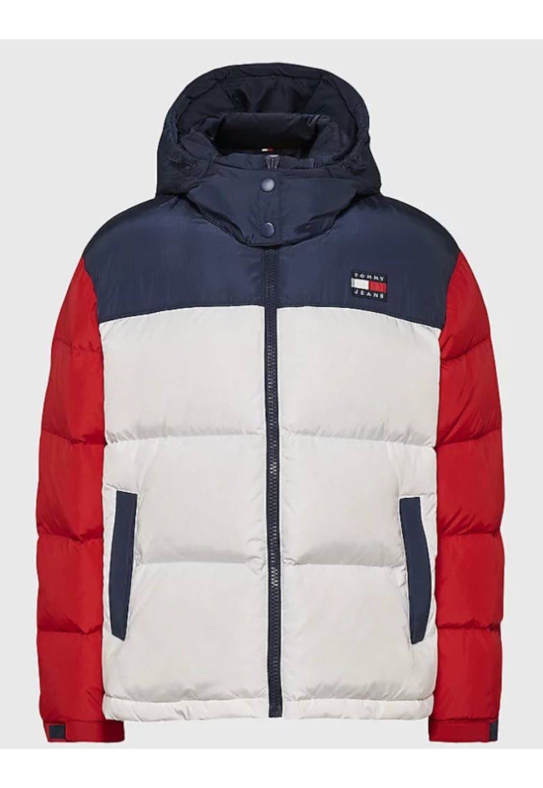 Geaca dama - Poliester - Multicolor - Rosu/Alb/Bleumarin