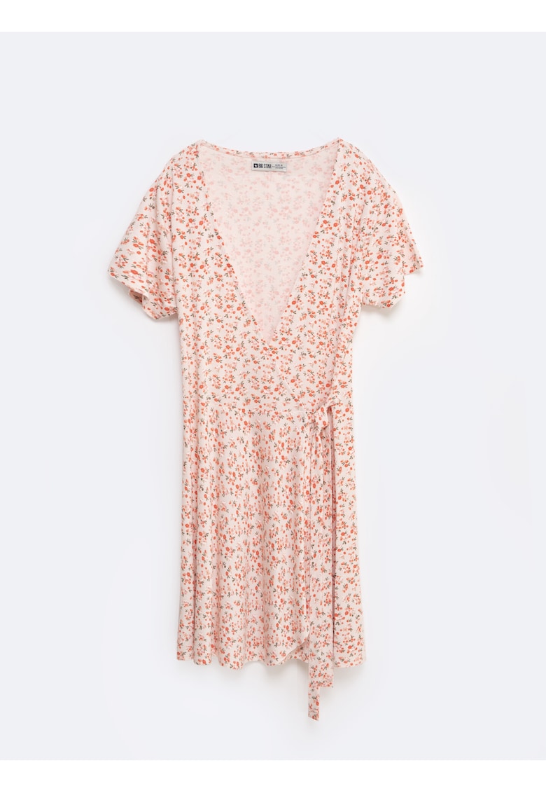 Rochie din modal cu imprimeu floral Rihatana - Roz