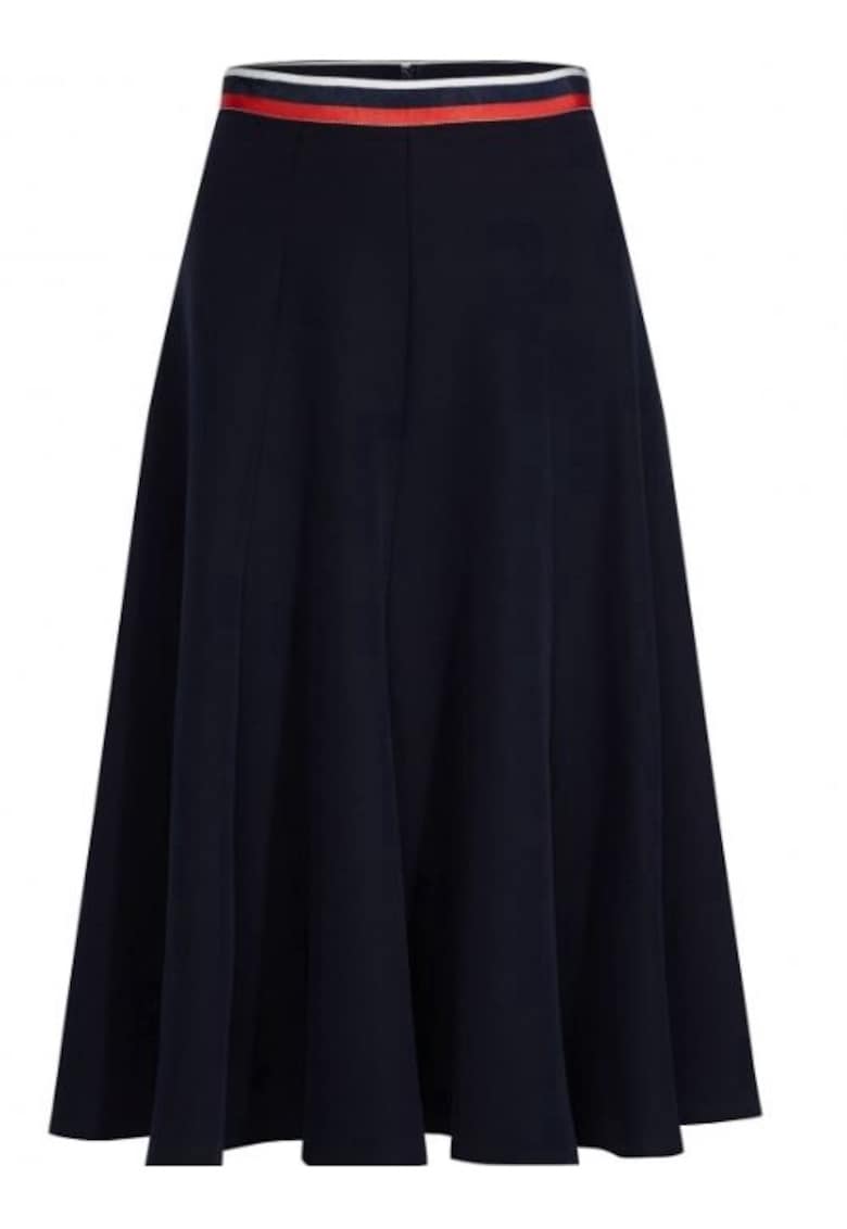 Tommy Hilfiger Fusta dama - Poliester/Elastan - Bleumarin - Bleumarin