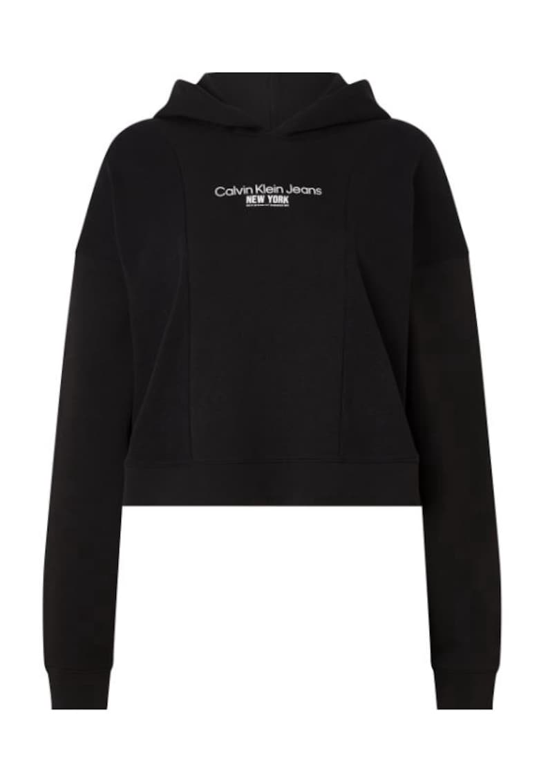 Calvin Klein Jeans Hanorac Bumbac - Negru - Negru