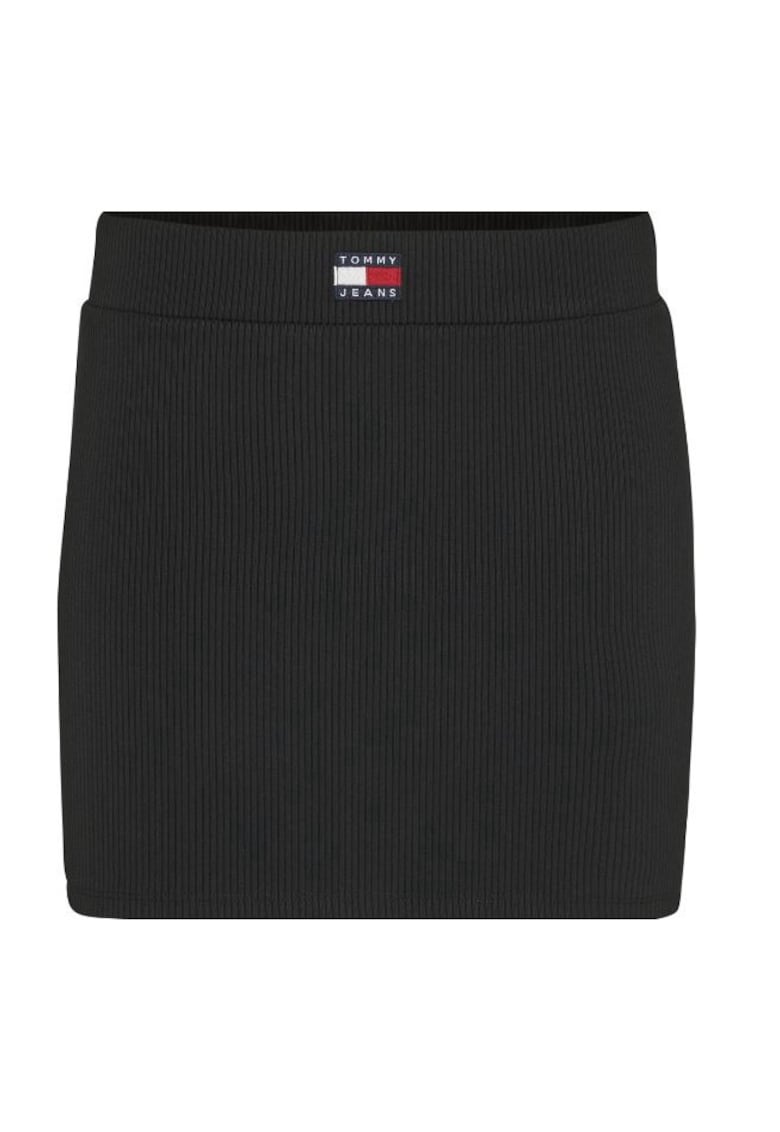 Tommy Jeans Fusta dama - Poliester - Negru - Negru