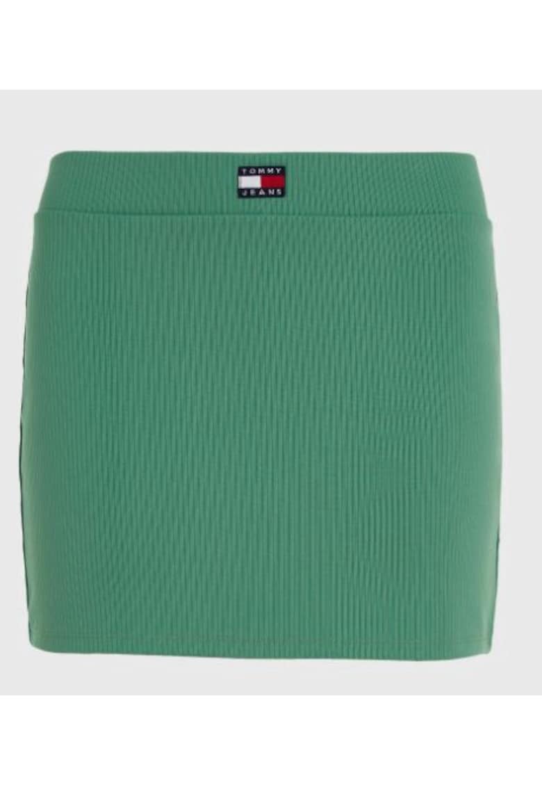 Tommy Jeans Fusta dama - Poliester - Verde - Verde