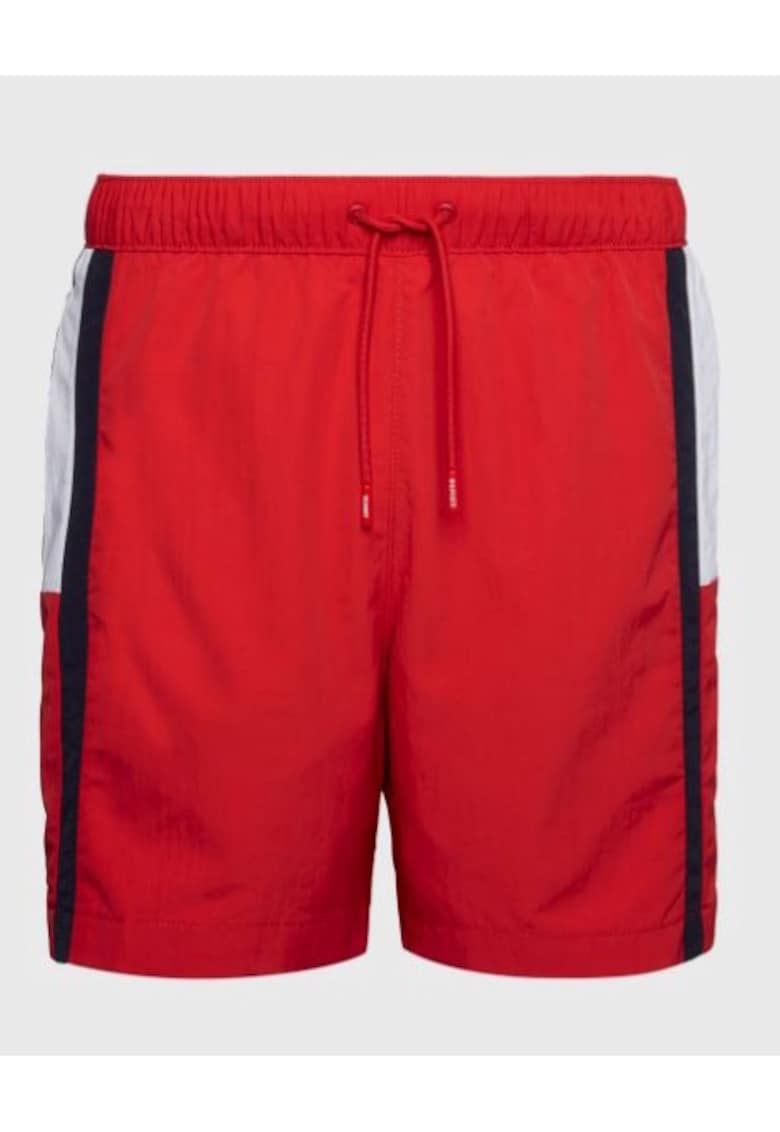 Pantaloni scurti de baie barbati - Poliester - Rosu - Rosu