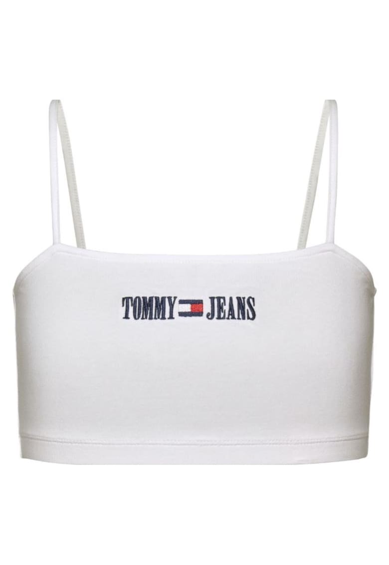 Top crop cu logo brodat -