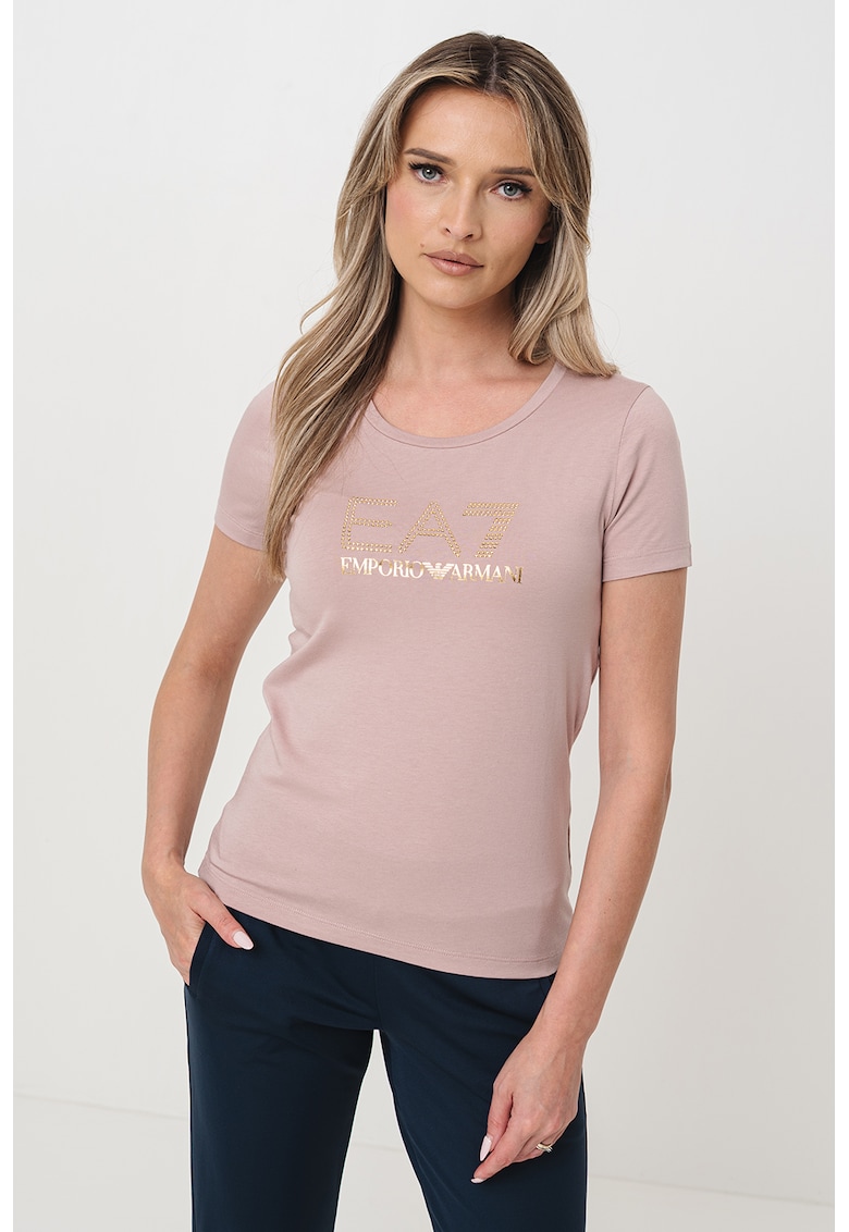 Tricou slim-fit din amestec de modal si bumbac