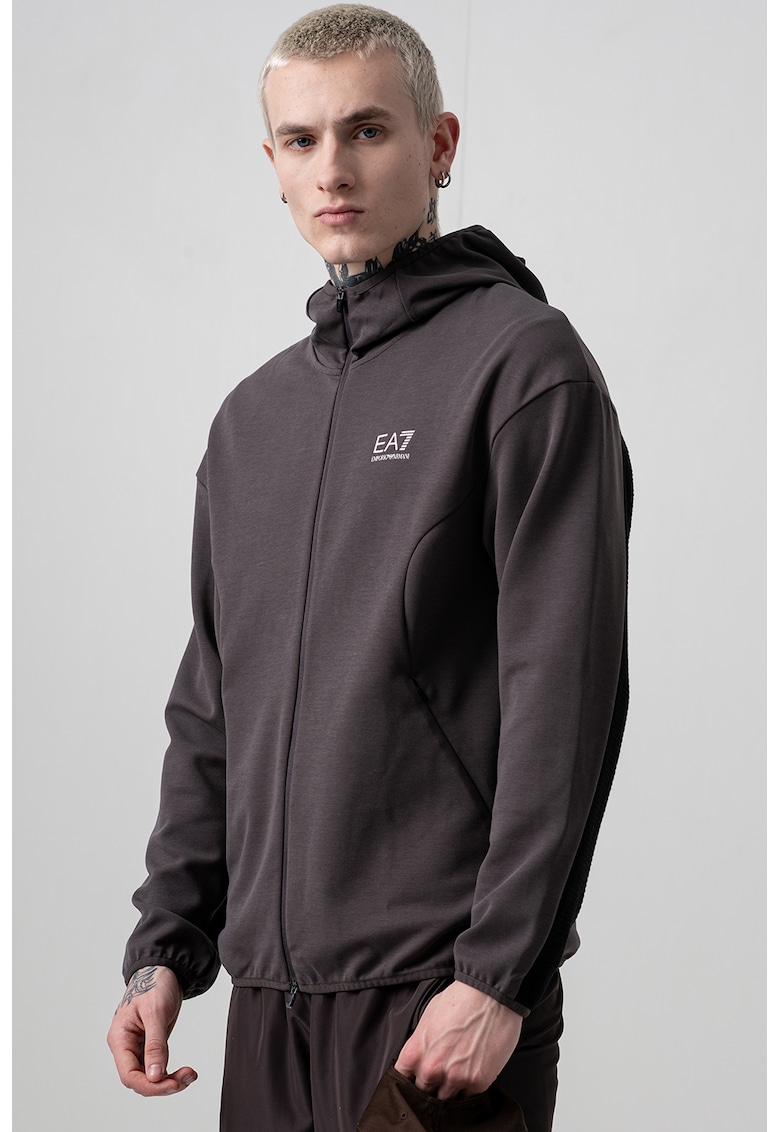 Hanorac din amestec de modal cu maneci cazute