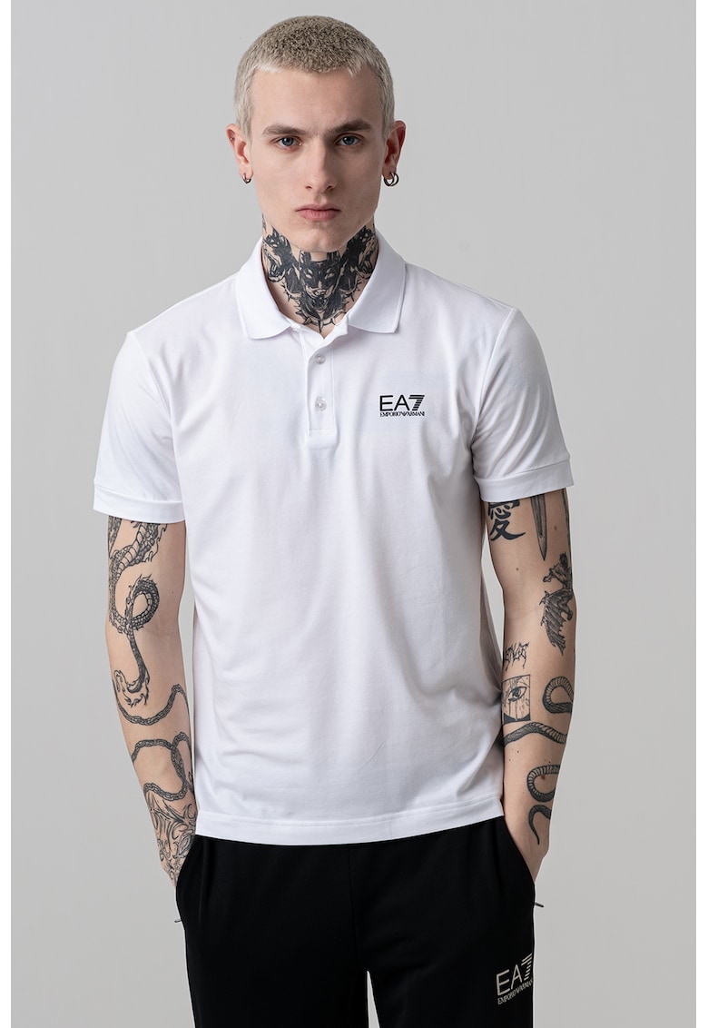 Tricou polo cu logo pe piept