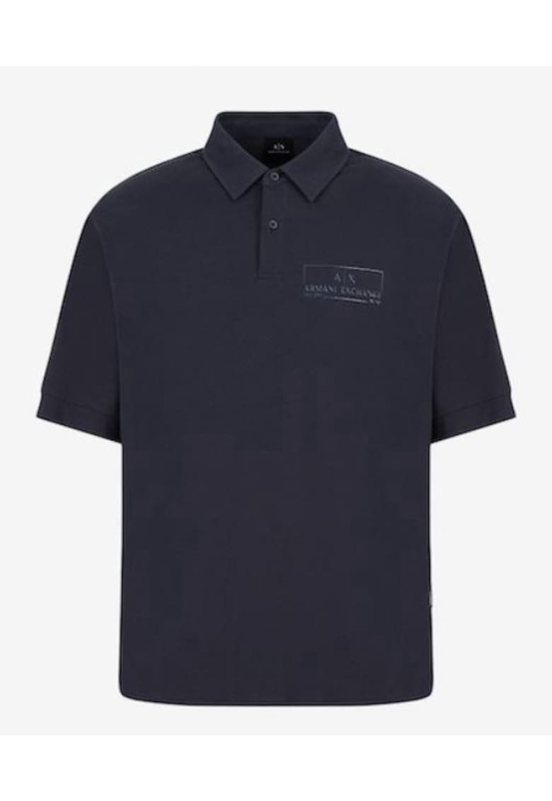 Armani Exchange Tricou polo cu detaliu logo -