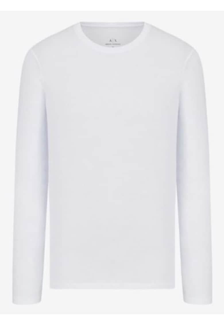 Armani Exchange Bluza barbati Bumbac - Alb - Alb