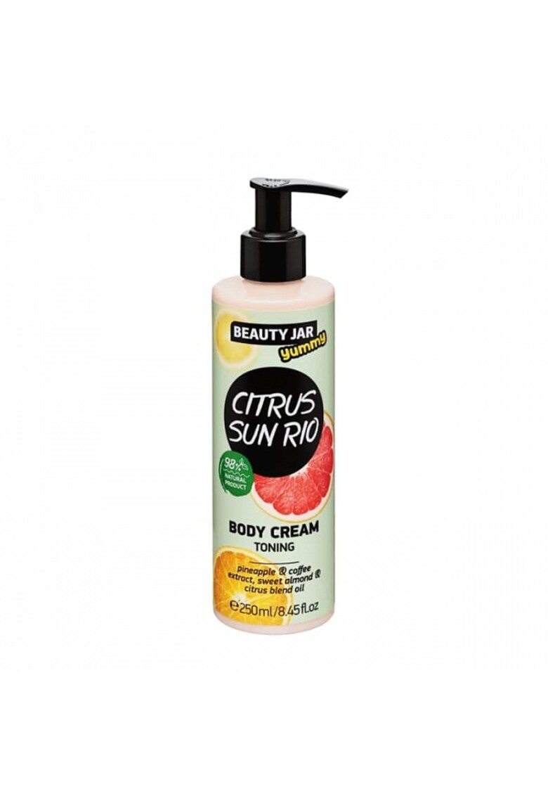 Crema de corp tonifianta YUMMY CITRUS SUN RIO - 250ml - cu ulei de portocale si unt de shea - fara parabeni - 98% ingrediente naturale