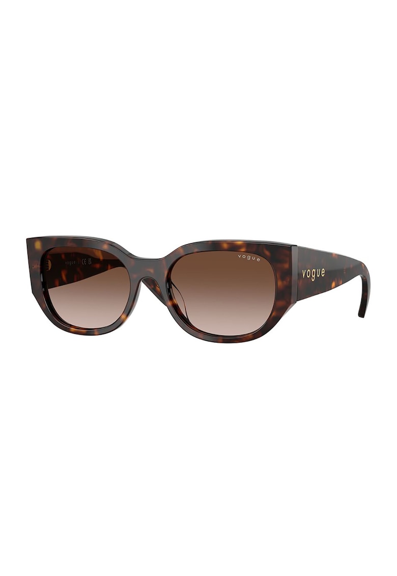 Ochelari de soare cat-eye cu logo - Maro
