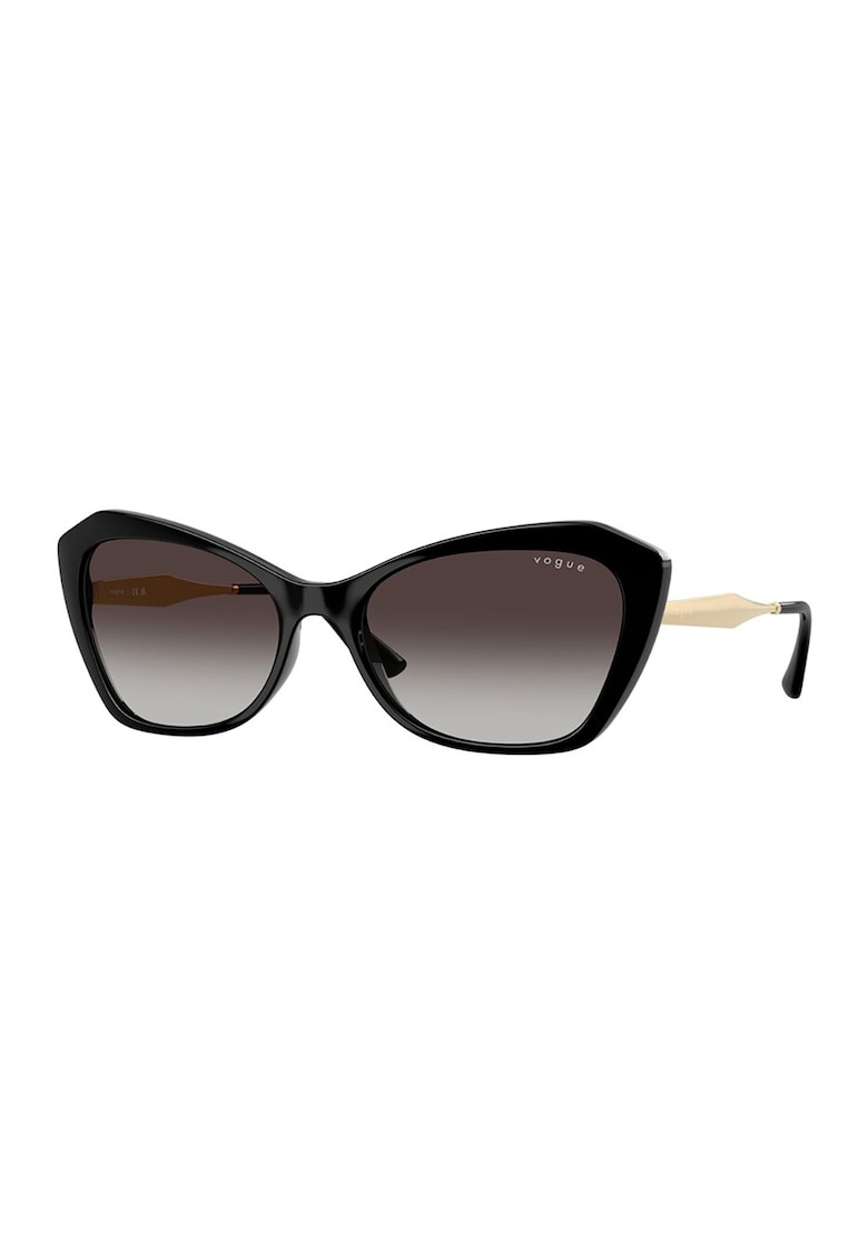 Ochelari de soare cat-eye cu logo - Auriu/Negru