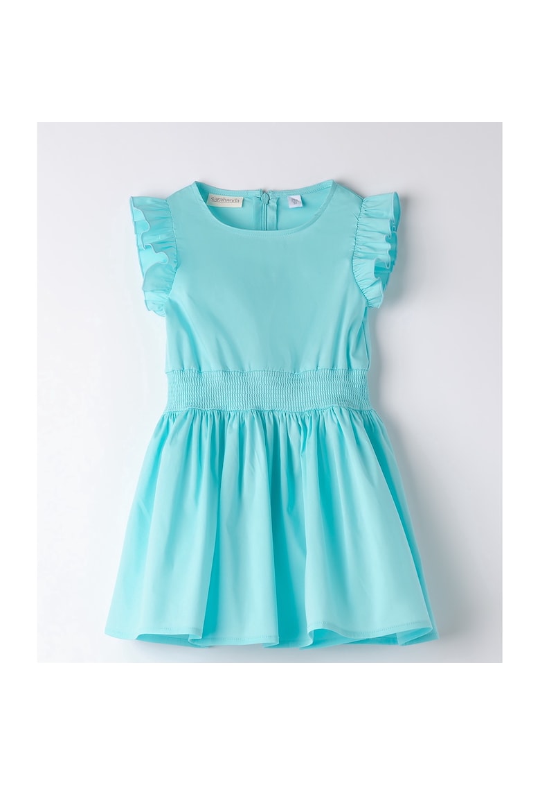 Rochie evazata cu fronseuri - Turcoaz