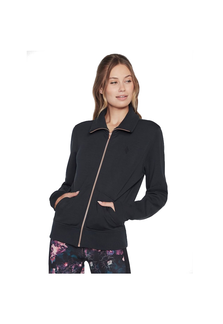 Skechers Hanorac - Hoodless Hoodie Skechcloud Jacket 19631151 - Negru