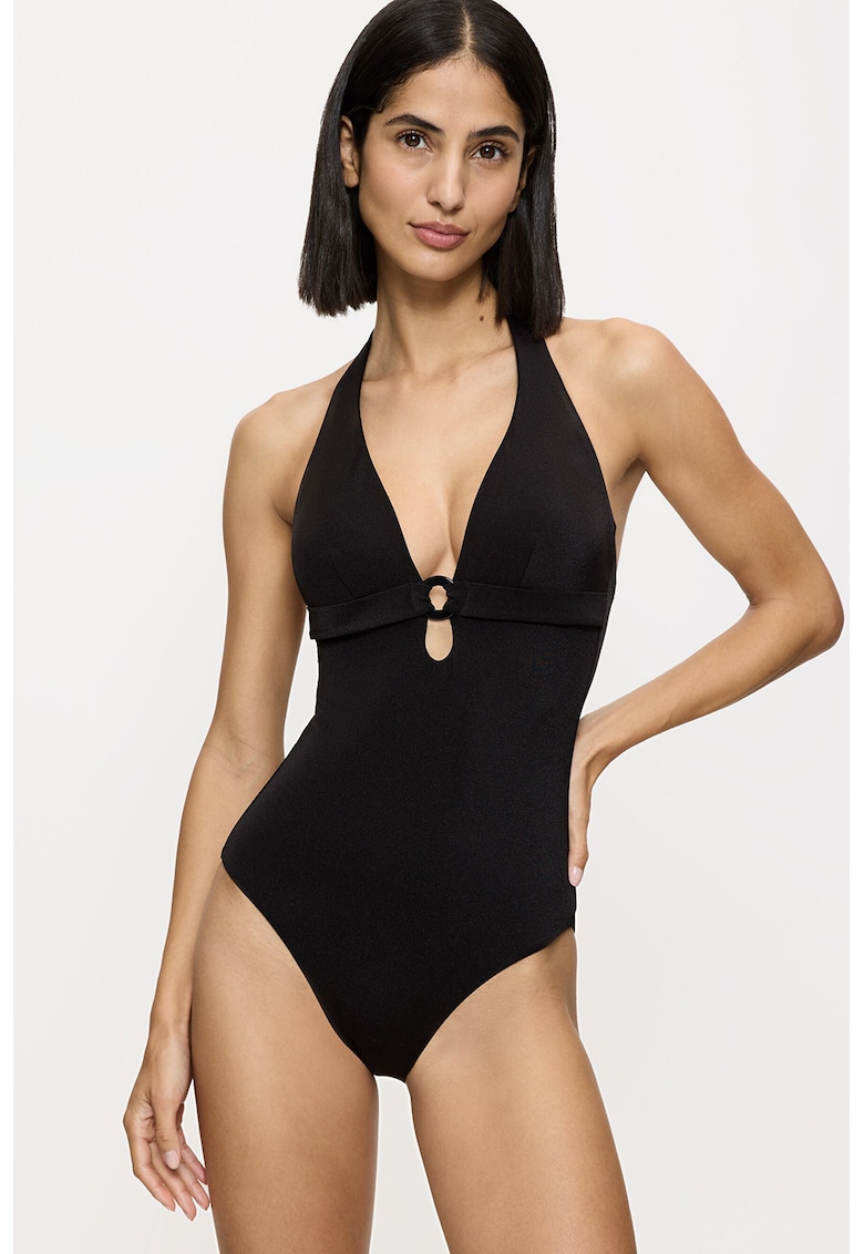 Costum de baie intreg cu decolteu in V Midnight