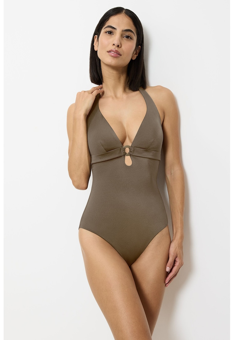 Costum de baie intreg cu decolteu in V Midnight