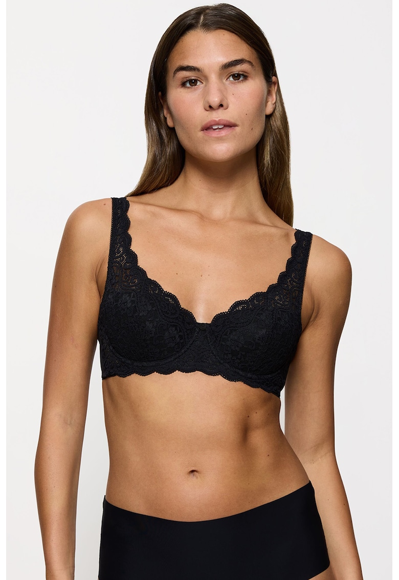 AMOURETTE WHP Sutien buretat roz - Negru/Transparent