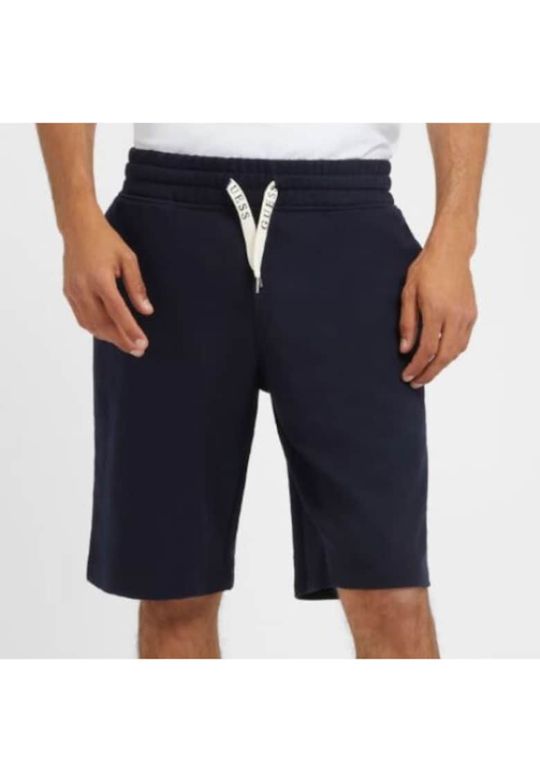 Guess Pantaloni scurti din amestec de bumbac cu talie medie