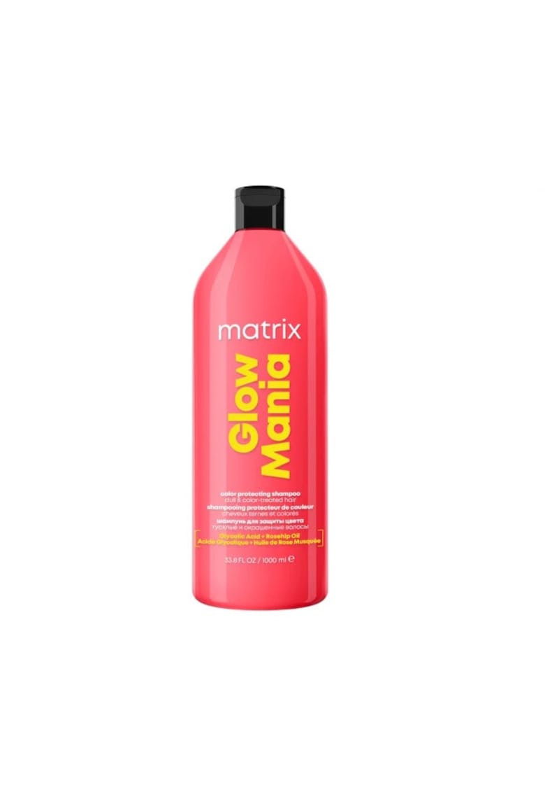 Sampon Total Results Glow Mania cu acid glicolic si ulei de maces - protejeaza culoarea si ofera stralucire - 1000ml