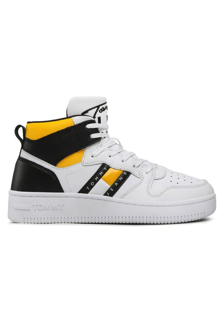 Pantofi sport pentru Barbati - tj retro basket mid cut - EM0EM01142-YBR - Alb - Alb