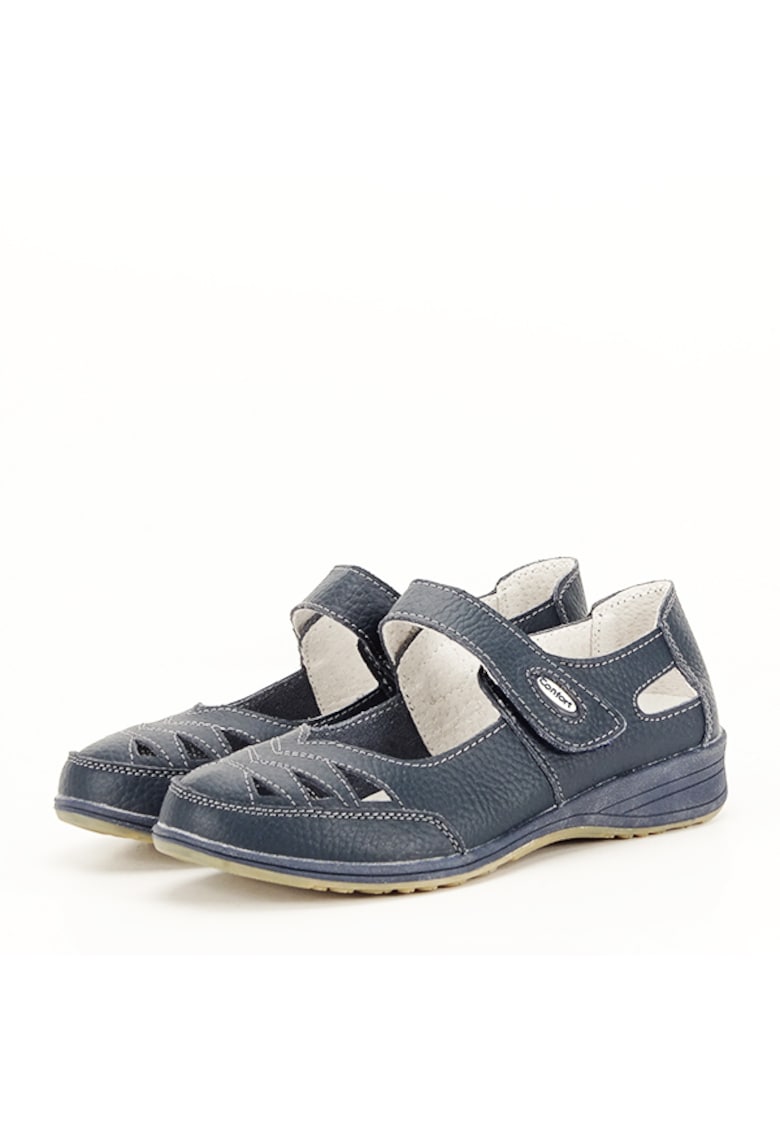 Balerini piele naturala B-5050 bleumarin M4 441 - Bleumarin