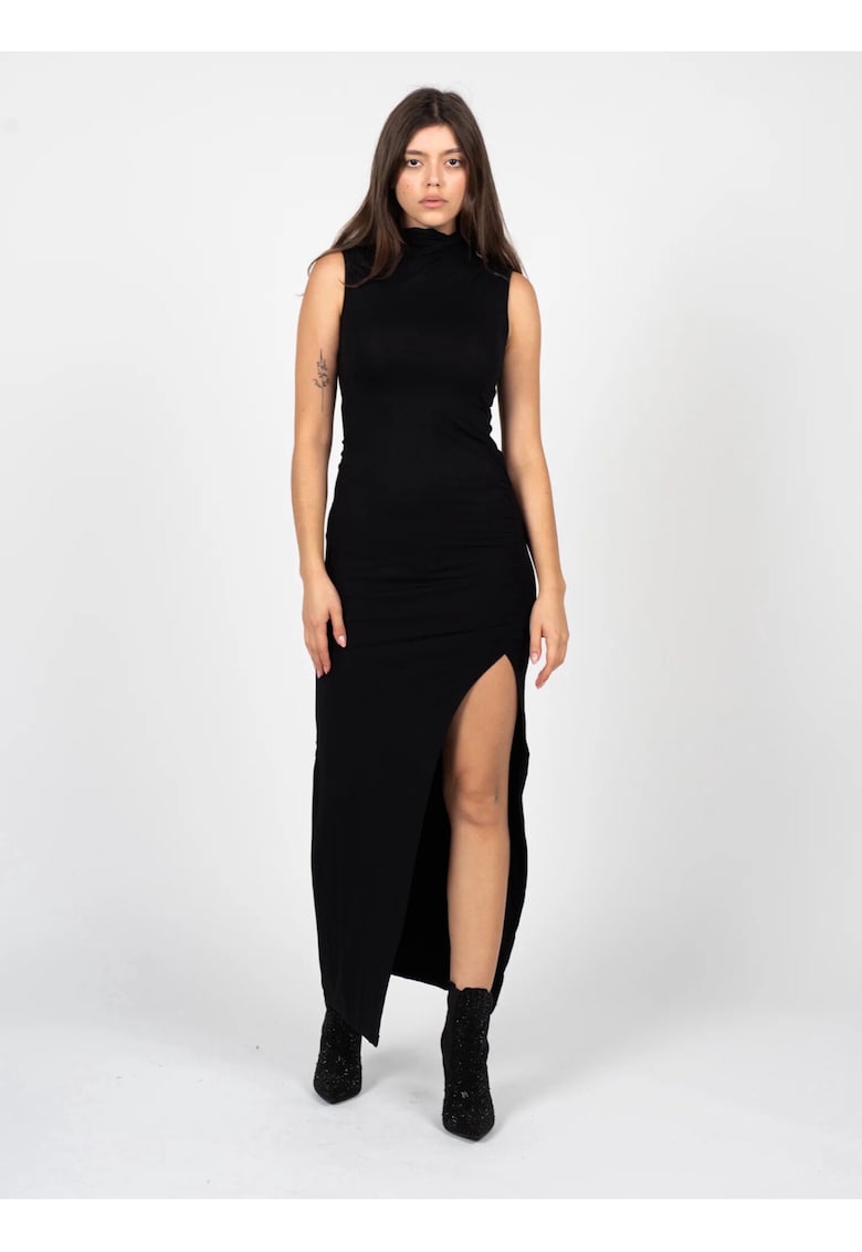 La Haine Inside Us Rochie midi cu slit lateral -